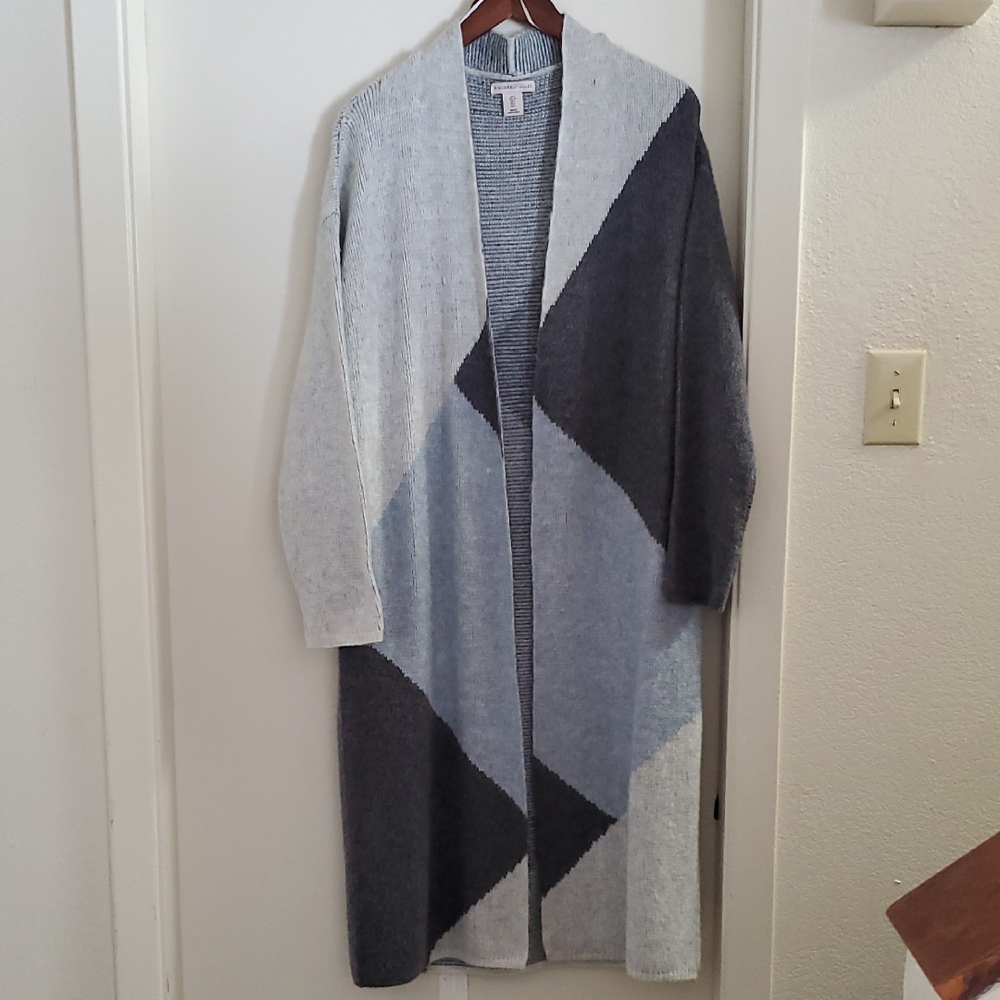 Sincerely Jules Color Block Cardigan in Gray and Black